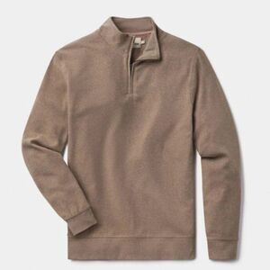 The Normal Brand Puremeso Weekend 1/4 Zip Sweater Mens Sz M Taupe Soft Comfycore